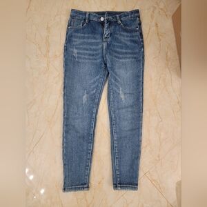 Stylish Blue Fleece Denim Jeans